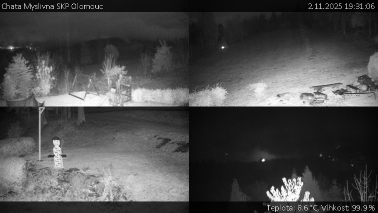 Chata Myslivna SKP Olomouc - Sdružený snímek okolí chaty Myslivna - 2.11.2025 v 19:31 Chata Myslivna SKP Olomouc - Sdružený snímek okolí chaty Myslivna - 2.11.2025 v 19:31