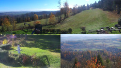 Sdružený snímek okolí chaty Myslivna