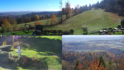 Sdružený snímek okolí chaty Myslivna