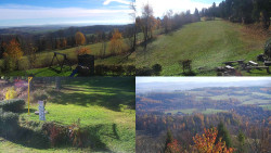 Sdružený snímek okolí chaty Myslivna