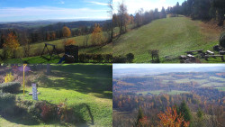 Sdružený snímek okolí chaty Myslivna