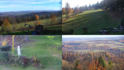 Sdružený snímek okolí chaty Myslivna