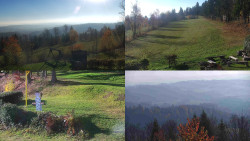 Sdružený snímek okolí chaty Myslivna