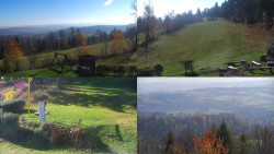 Sdružený snímek okolí chaty Myslivna