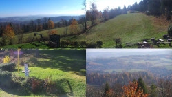 Sdružený snímek okolí chaty Myslivna