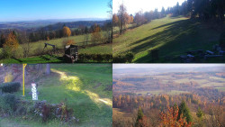 Sdružený snímek okolí chaty Myslivna