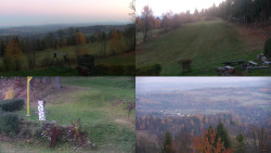 Sdružený snímek okolí chaty Myslivna