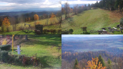 Sdružený snímek okolí chaty Myslivna