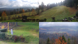 Sdružený snímek okolí chaty Myslivna