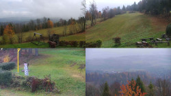 Sdružený snímek okolí chaty Myslivna