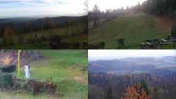 Sdružený snímek okolí chaty Myslivna