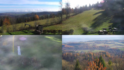 Sdružený snímek okolí chaty Myslivna