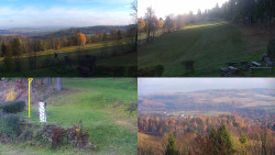 Sdružený snímek okolí chaty Myslivna