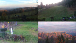 Sdružený snímek okolí chaty Myslivna