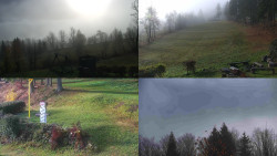 Sdružený snímek okolí chaty Myslivna