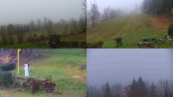 Sdružený snímek okolí chaty Myslivna