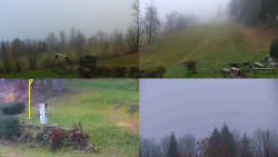 Sdružený snímek okolí chaty Myslivna