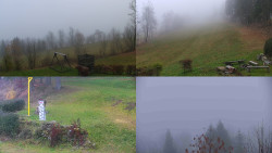 Sdružený snímek okolí chaty Myslivna