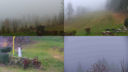 Sdružený snímek okolí chaty Myslivna