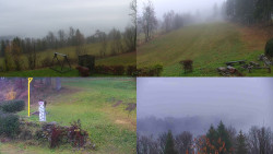 Sdružený snímek okolí chaty Myslivna