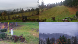 Sdružený snímek okolí chaty Myslivna