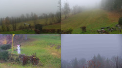 Sdružený snímek okolí chaty Myslivna