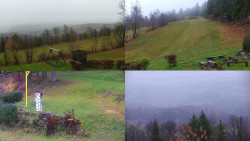 Sdružený snímek okolí chaty Myslivna