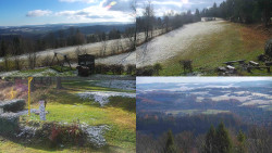 Sdružený snímek okolí chaty Myslivna