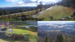 Sdružený snímek okolí chaty Myslivna