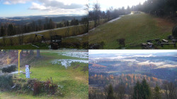 Sdružený snímek okolí chaty Myslivna