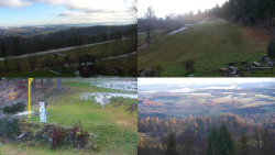 Sdružený snímek okolí chaty Myslivna