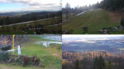 Sdružený snímek okolí chaty Myslivna