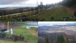 Sdružený snímek okolí chaty Myslivna