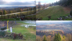 Sdružený snímek okolí chaty Myslivna