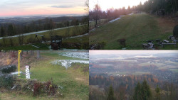 Sdružený snímek okolí chaty Myslivna