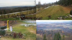 Sdružený snímek okolí chaty Myslivna