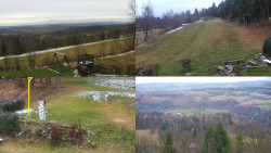 Sdružený snímek okolí chaty Myslivna