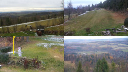 Sdružený snímek okolí chaty Myslivna