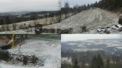 Sdružený snímek okolí chaty Myslivna