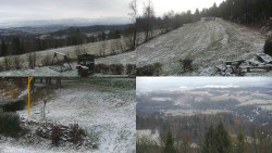 Sdružený snímek okolí chaty Myslivna