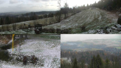 Sdružený snímek okolí chaty Myslivna