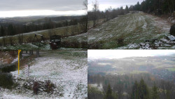 Sdružený snímek okolí chaty Myslivna