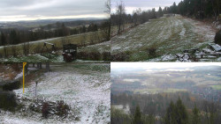 Sdružený snímek okolí chaty Myslivna