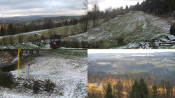 Sdružený snímek okolí chaty Myslivna