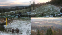 Sdružený snímek okolí chaty Myslivna