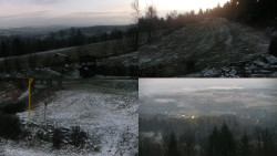 Sdružený snímek okolí chaty Myslivna