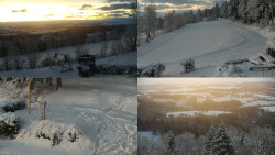 Sdružený snímek okolí chaty Myslivna