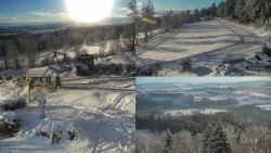 Sdružený snímek okolí chaty Myslivna