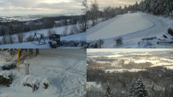 Sdružený snímek okolí chaty Myslivna