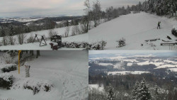 Sdružený snímek okolí chaty Myslivna